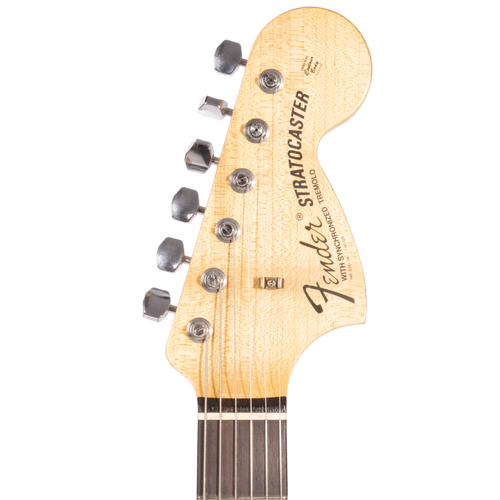 Fender Custom Shop '69 Stratocaster Relic Electric Guitar, British Racing Green Over 3-Color Sunburst