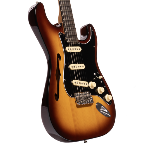 Fender Limited Edition Suona Stratocaster Thinline Electric Guitar, Ebony Fingerboard, Violin Burst