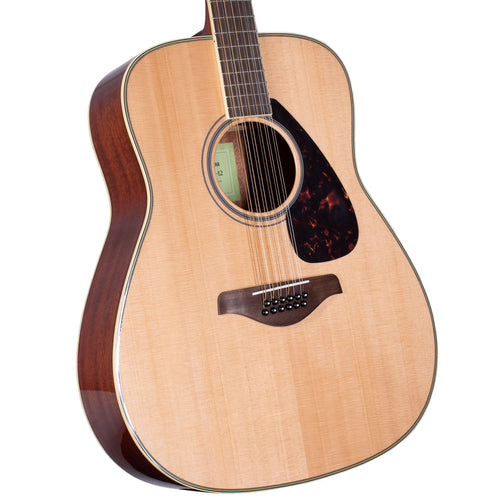 Yamaha 12-String Folk Guitar, Sitka Spruce Top, Mahogany Back/Sides, Die Cast Chrome Tuners, Natural