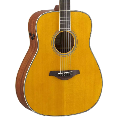 Yamaha Transacoustic Dreadnought Acoustic-Electric Guitar, Vintage Tint