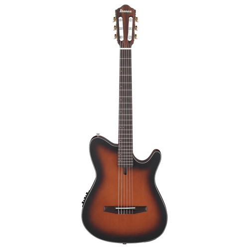 Ibanez FRH10NBSF Nylon Acoustic-Electric Guitar, Brown Sunburst Flat