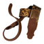 Franklin Strap 2'' Snakeskin Ball Glove Leather Guitar/Bass Strap, Cognac