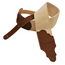 Franklin Strap 3'' Cotton Cinch Guitar/Bass Strap, Natural, Caramel Leather Ends