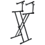 Gator Frameworks Deluxe 2 Tier X-Style Keyboard Stand, Black