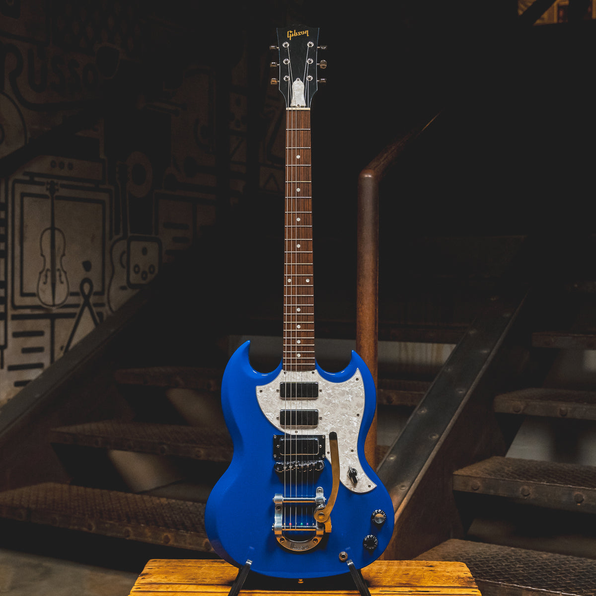 1998 Gibson SG Deluxe Electric Guitar w/Bigsby Vibrato, Blue Ice w/OHSC - Used