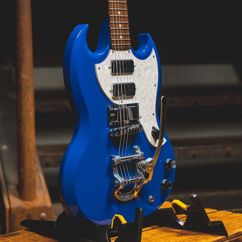 贈る結婚祝い 1998 Gibson Blue Vibrato, w/Bigsby Guitar Electric Deluxe SG ギター