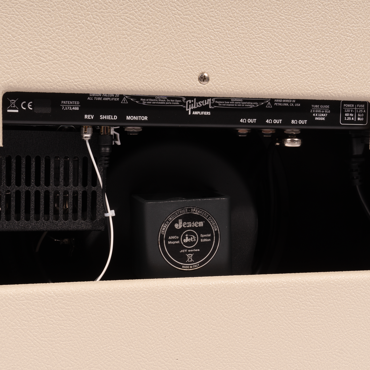 Gibson Falcon 20, 1x12 Combo Amp, Cream Bronco, Oxblood Grille