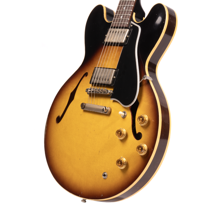 Gibson Custom Shop '58 ES-335 Electric Guitar, Murphy Lab Heavy Aged, Faded Tobacco Burst