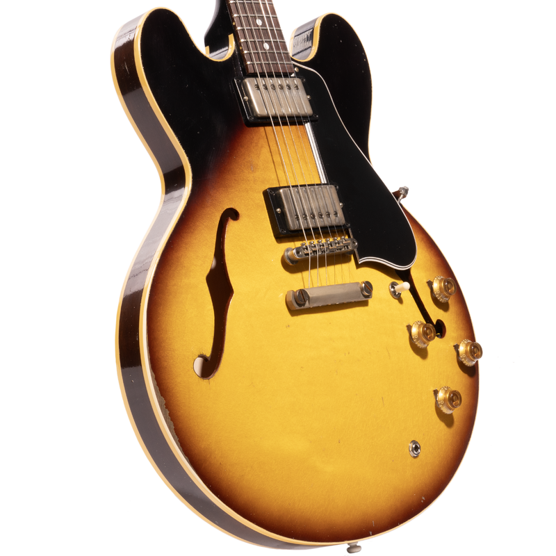 Gibson Custom Shop '58 ES-335 Electric Guitar, Murphy Lab Heavy Aged, Faded Tobacco Burst