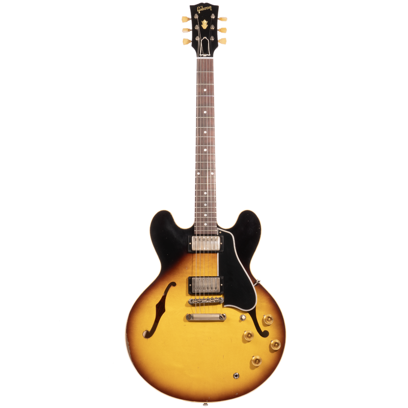 Gibson Custom Shop '58 ES-335 Electric Guitar, Murphy Lab Heavy Aged, Faded Tobacco Burst