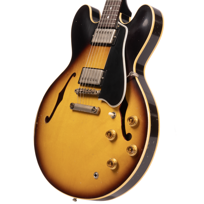 Gibson Custom Shop '58 ES-335 Electric Guitar, Murphy Lab Heavy Aged, Faded Tobacco Burst