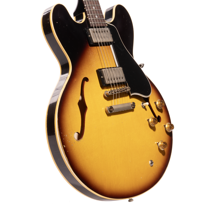 Gibson Custom Shop '58 ES-335 Electric Guitar, Murphy Lab Heavy Aged, Faded Tobacco Burst