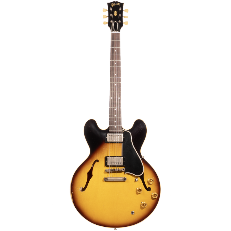 Gibson Custom Shop '58 ES-335 Electric Guitar, Murphy Lab Heavy Aged, Faded Tobacco Burst