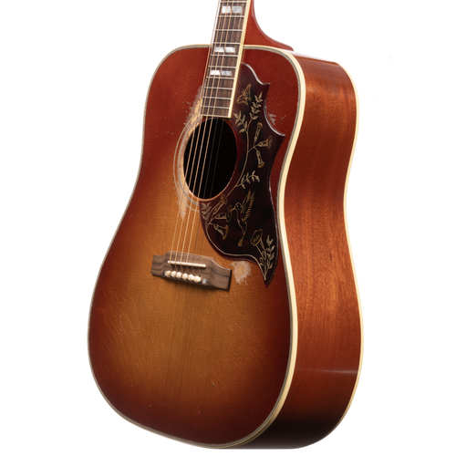 Gibson 1960 Hummingbird Heavy Aged Acoustic Guitar, Washed Cherry Sunburst