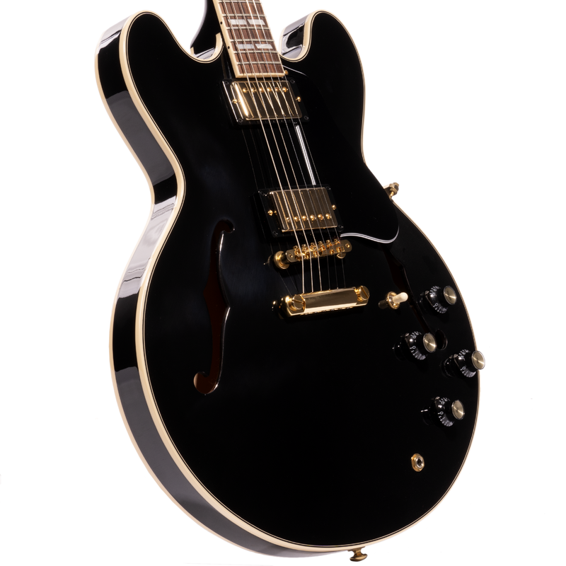 Gibson ES-345 Electric Guitar w/Gold Hardware, Ebony, VOS