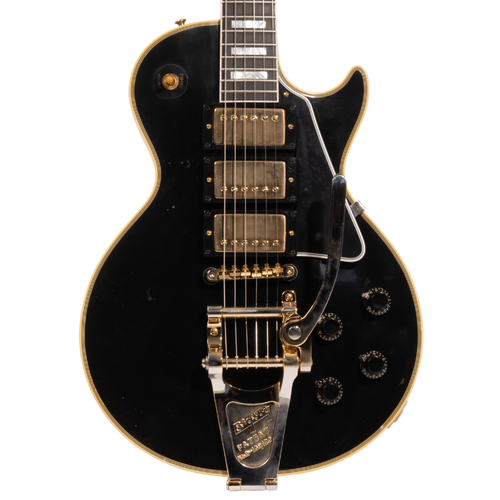 Gibson Custom Shop 1957 Les Paul Custom Reissue Electric Guitar, Murphy Lab Light Aged, Ebony