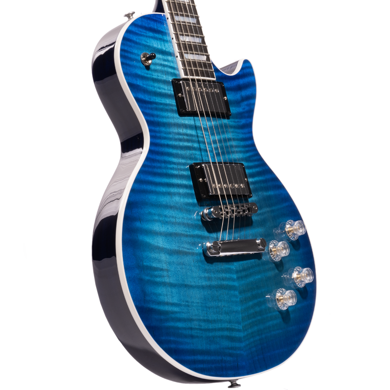 Gibson Les Paul Modern Figured Electric Guitar with BurstBucker Pickups, Cobalt Burst