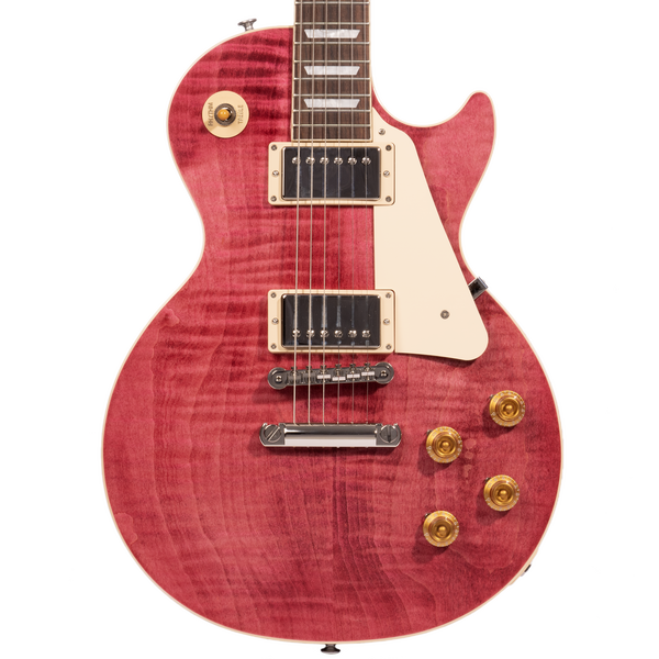 Gibson Les Paul Standard ‘50s Figured Top Electric Guitar, Translucent  Fuchsia