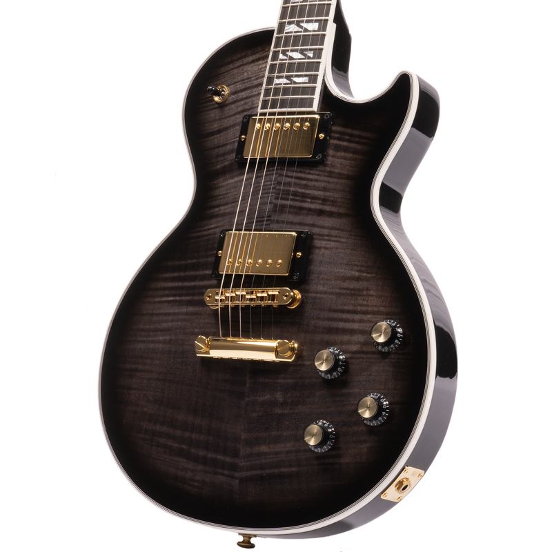 Gibson Les Paul Supreme Electric Guitar, AAA Flame Maple Top, Ebony Burst