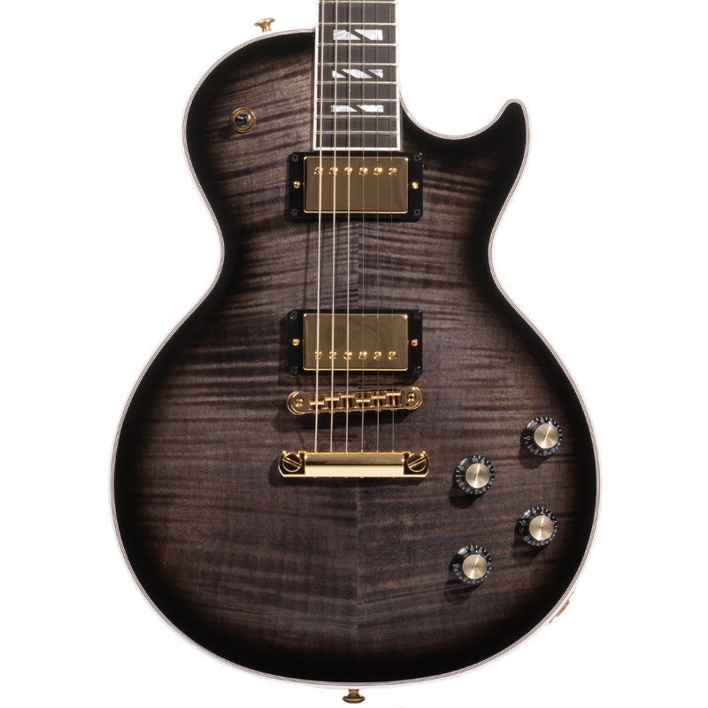 Gibson Les Paul Supreme Electric Guitar, AAA Flame Maple Top, Ebony Burst