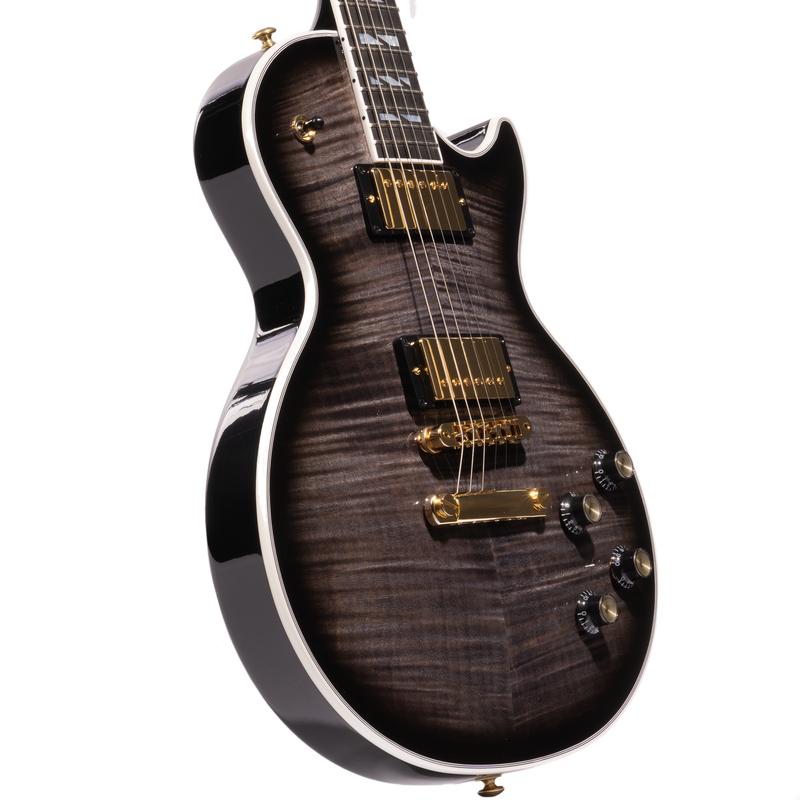Gibson Les Paul Supreme Electric Guitar, AAA Flame Maple Top, Ebony Burst