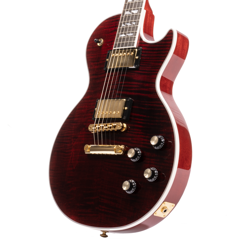Gibson Les Paul Supreme Electric Guitar, AAA Flame Maple Top, Wine Red