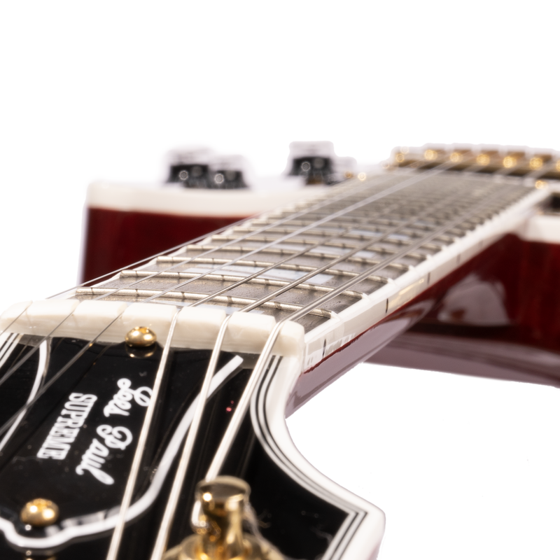Gibson Les Paul Supreme Electric Guitar, AAA Flame Maple Top, Wine Red