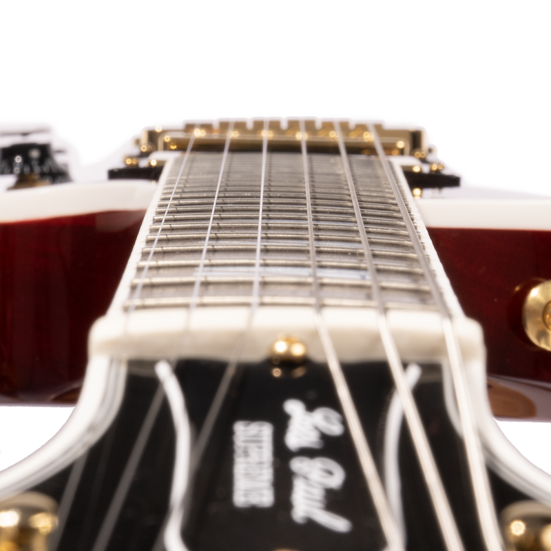 Gibson Les Paul Supreme Electric Guitar, AAA Flame Maple Top, Wine Red