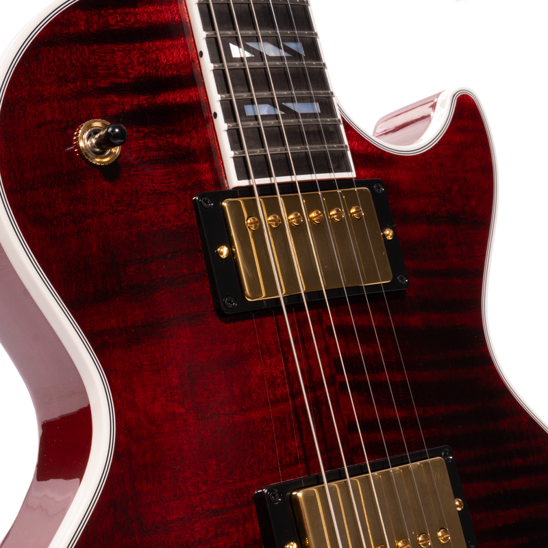 Gibson Les Paul Supreme Electric Guitar, AAA Flame Maple Top, Wine Red