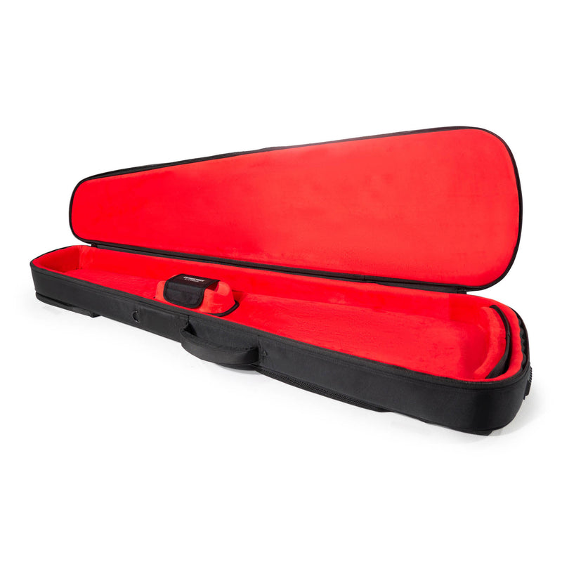 Gator Cases Icon Series Gig Bag For Electric Bass Guitars, Black with Red Interior