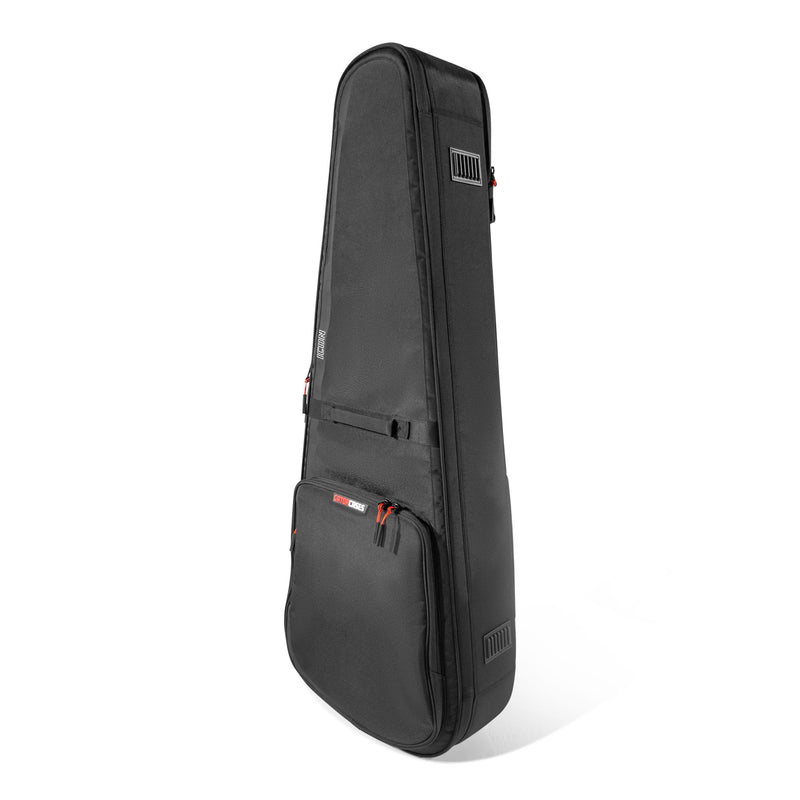 Gator Cases Icon Series Gig Bag For Dreadnought Acoustic Guitars, Black with Red Interior