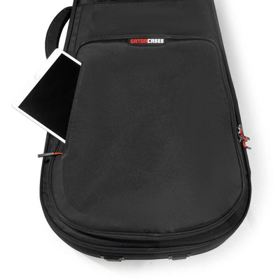 Gator Cases Icon Series Gig Bag For Electric Guitars, Black with Red Interior