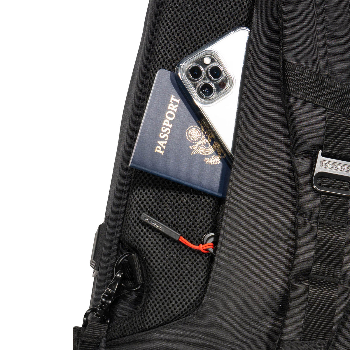 Gator Cases Icon Series Gig Bag For Electric Guitars, Black with Red Interior