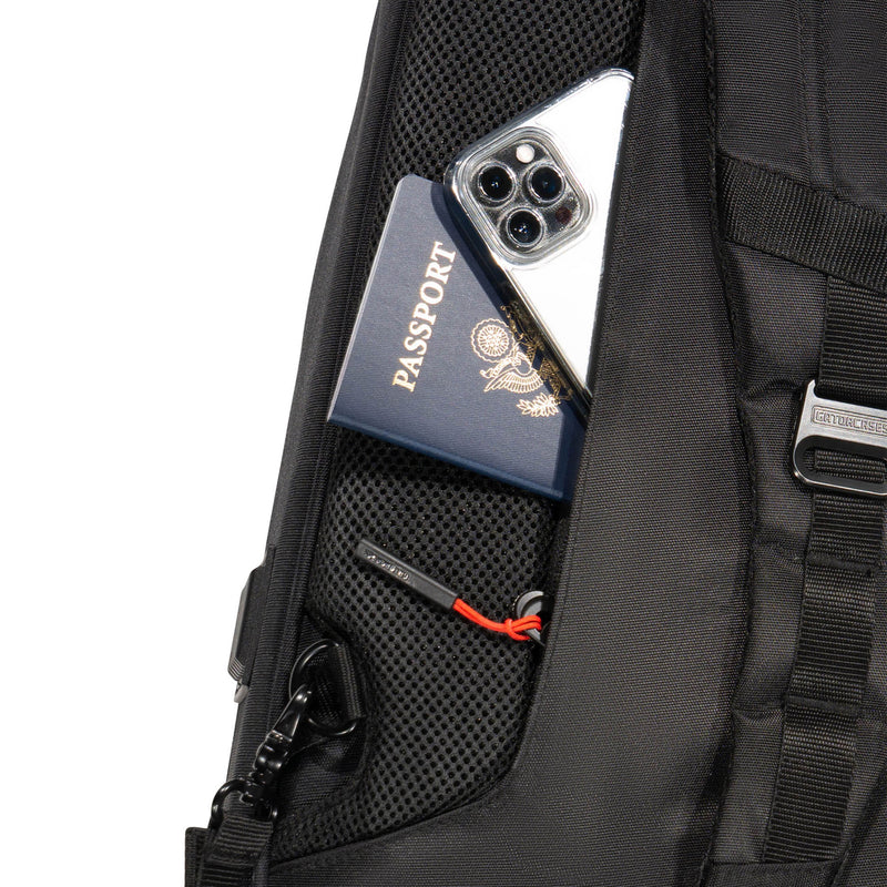 Gator Cases Icon Series Gig Bag For Electric Guitars, Black with Red Interior