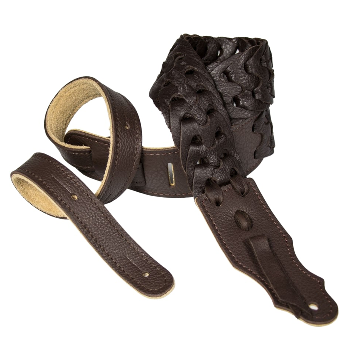 Franklin Strap Link Glove Leather Straps - 3” Garment Leather Links - Chocolate