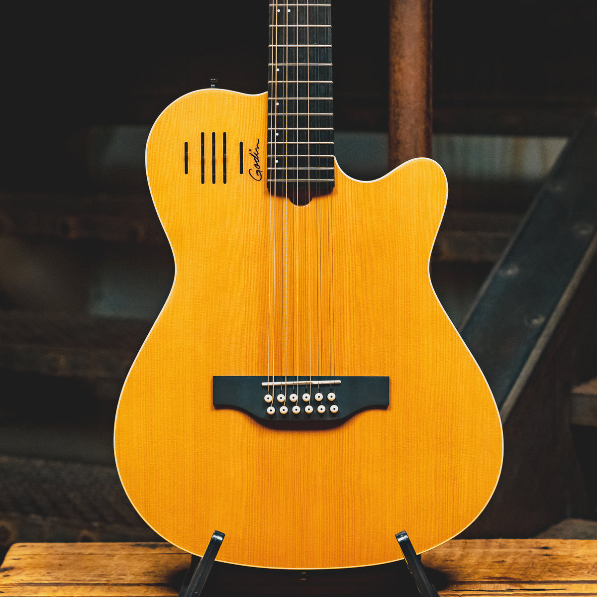 2021 Godin A12 12-String Acoustic-Electric Guitar, Natural w/OGB - Used