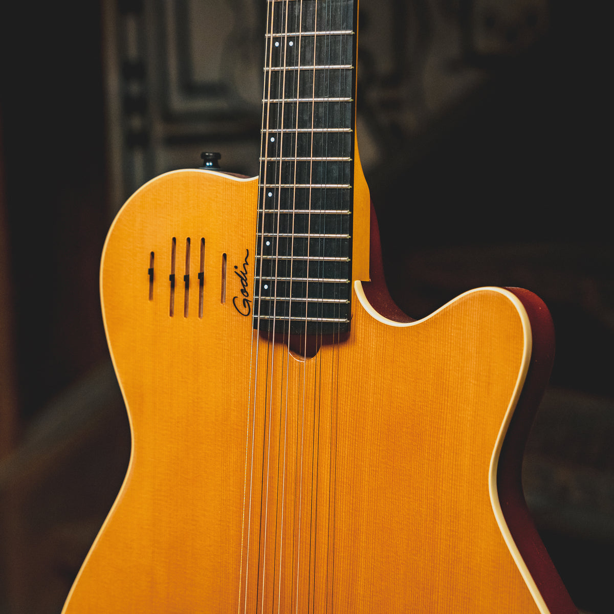 2021 Godin A12 12-String Acoustic-Electric Guitar, Natural w/OGB - Used