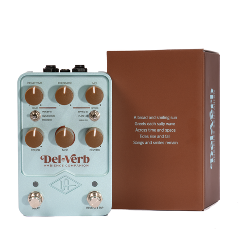 Universal Audio Del-Verb Ambience Companion Stereo Effect Pedal Universal Audio Del-Verb Ambience Companion Stereo Effect Pedal