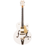 Gretsch G6136TG Players Edition Falcon Hollow Body Electric Guitar, Ebony, White