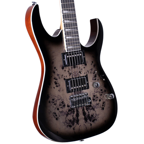Brown and black electric guitar store
