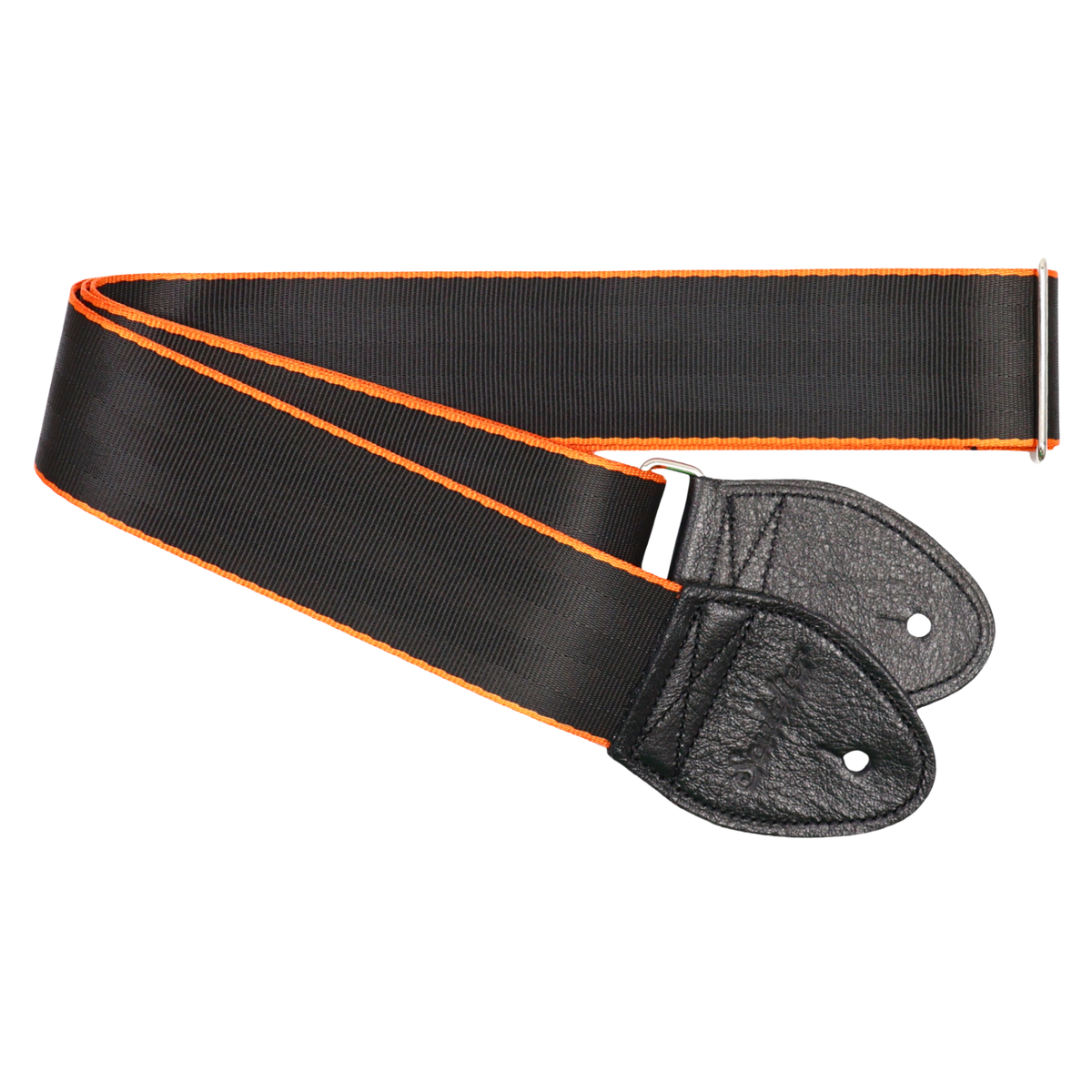 Souldier Orange on Black Edge Stripe Guitar Strap