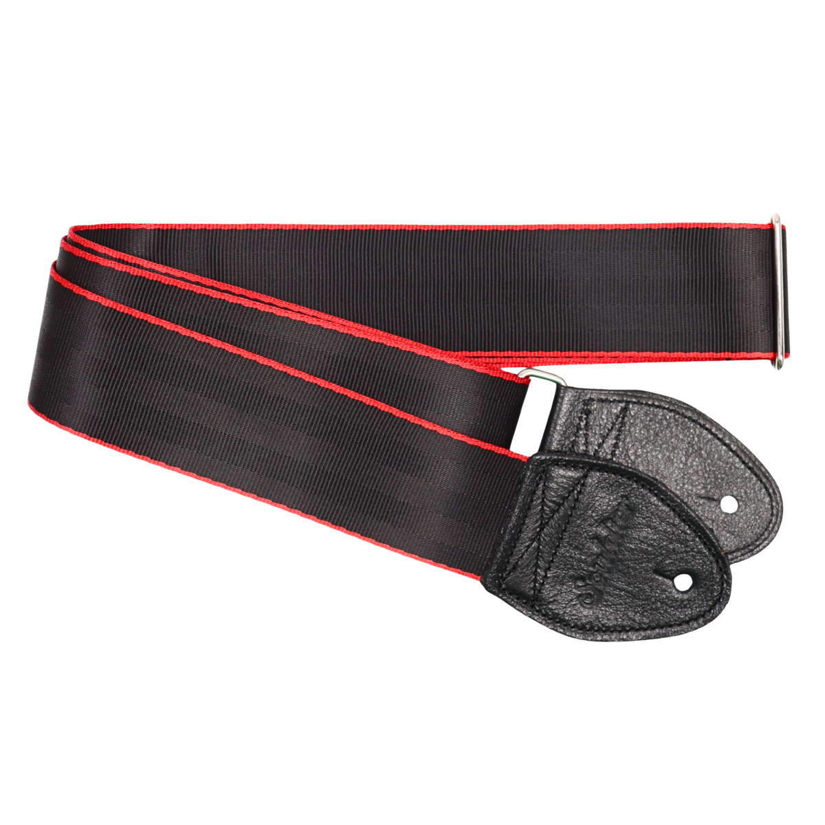 Souldier Red on Black Edge Stripe Plain Guitar Strap