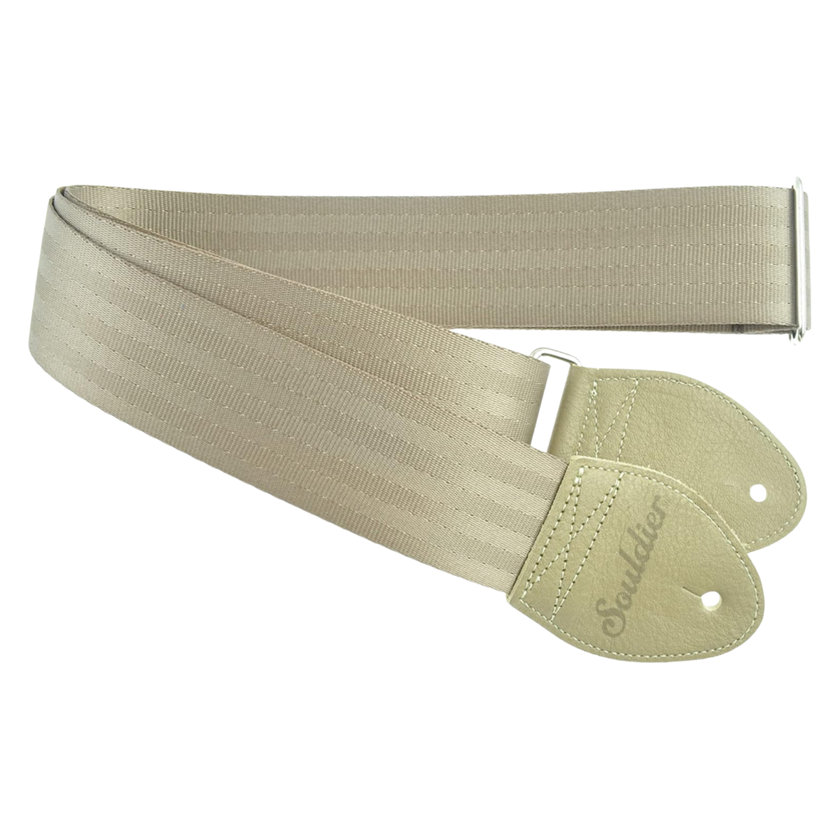 Souldier 2" Plain Seatbelt Guitar Strap, Taupe