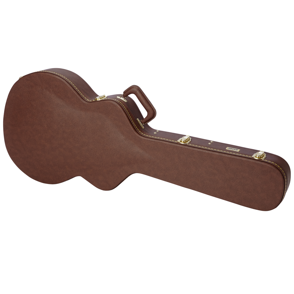 Gator Cases Deluxe Wood Case for Semi-Hollow Guitar, Vintage Brown