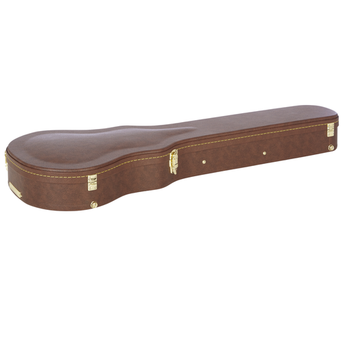 Gator Cases Deluxe Wood Case for Les Paul Electric Guitar, Vintage Brown
