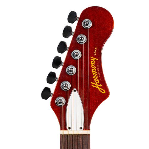 Harmony Comet Electric Guitar With Case, Rosewood, Sunburst