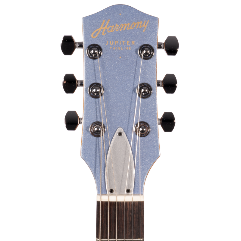Harmony Standard Jupiter Thinline Electric Guitar with Case, Sky Blue