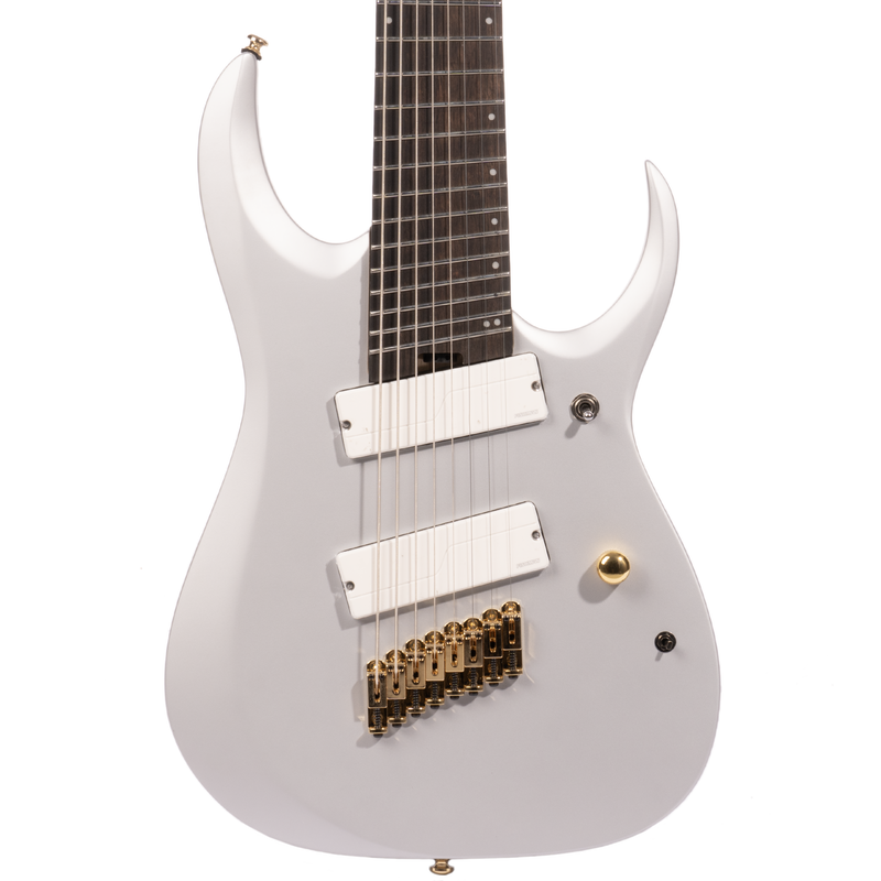 Ibanez RGD Axe Design Lab Multi-Scale 8 String Electric Guitar, Classic Silver Matte