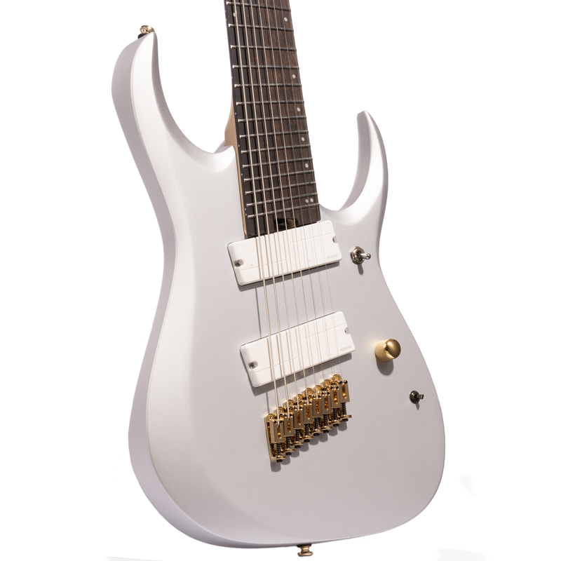 Ibanez RGD Axe Design Lab Multi-Scale 8 String Electric Guitar, Classic Silver Matte