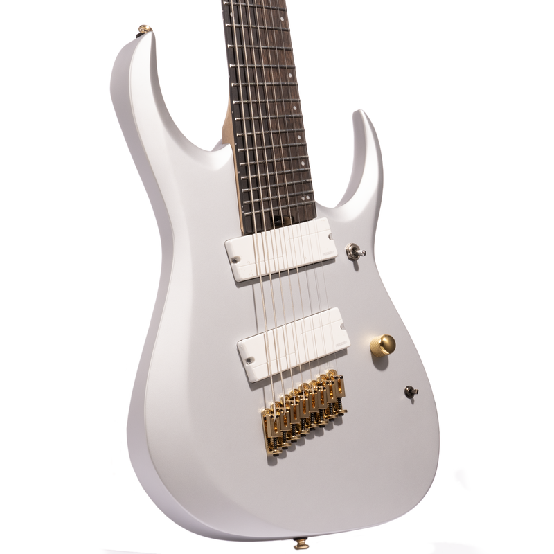 Ibanez RGD Axe Design Lab Multi-Scale 8 String Electric Guitar, Classic Silver Matte